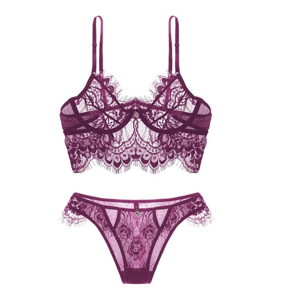 Other - 🆕NWOT Sexy Purple Hot Lace Bralette & Panties Set